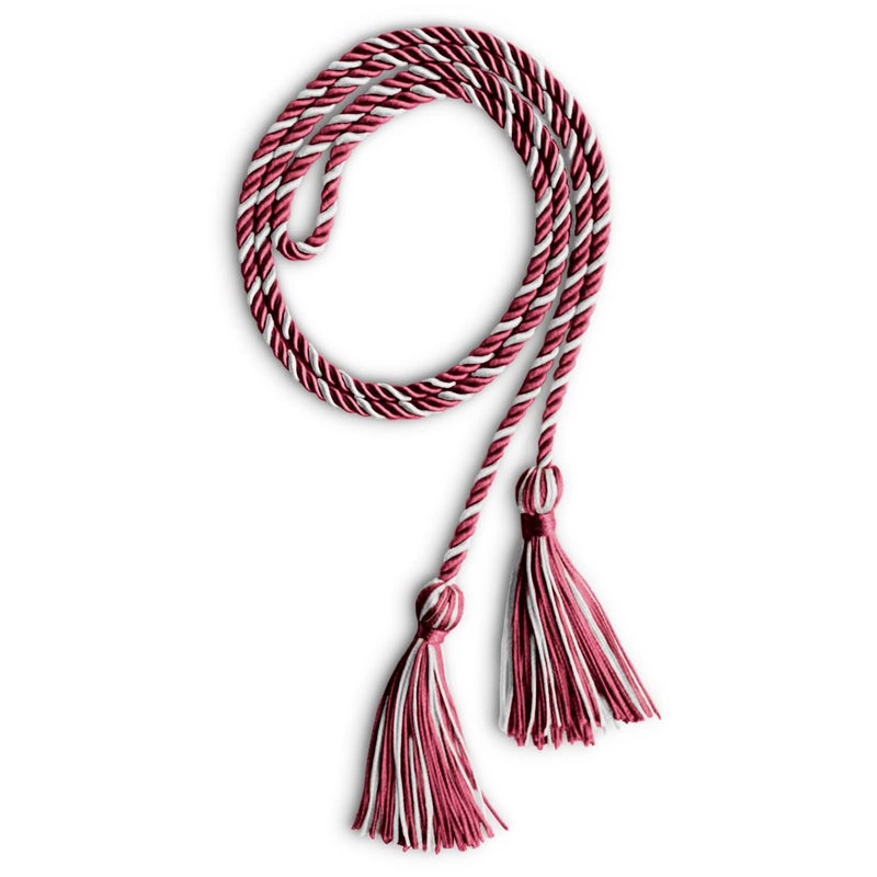 Endea Graduation Single Honor Cord Two-Color (Maroon/White) - Image 5